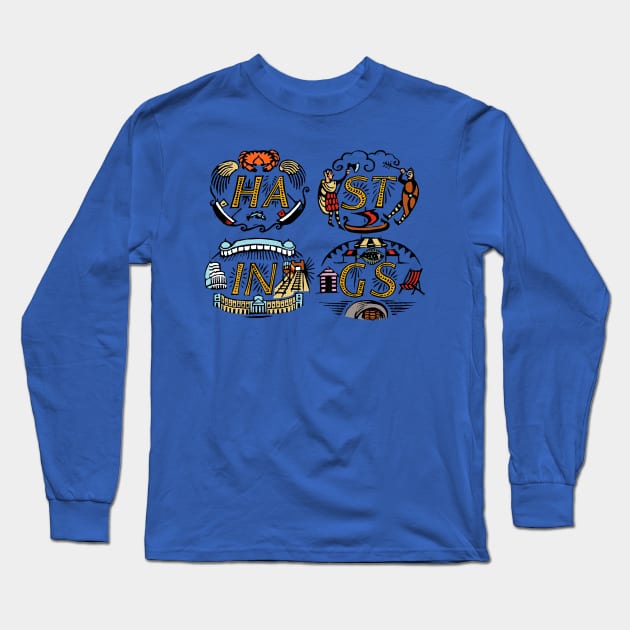 Hastings Seaside Town Long Sleeve T-Shirt by WonderWebb